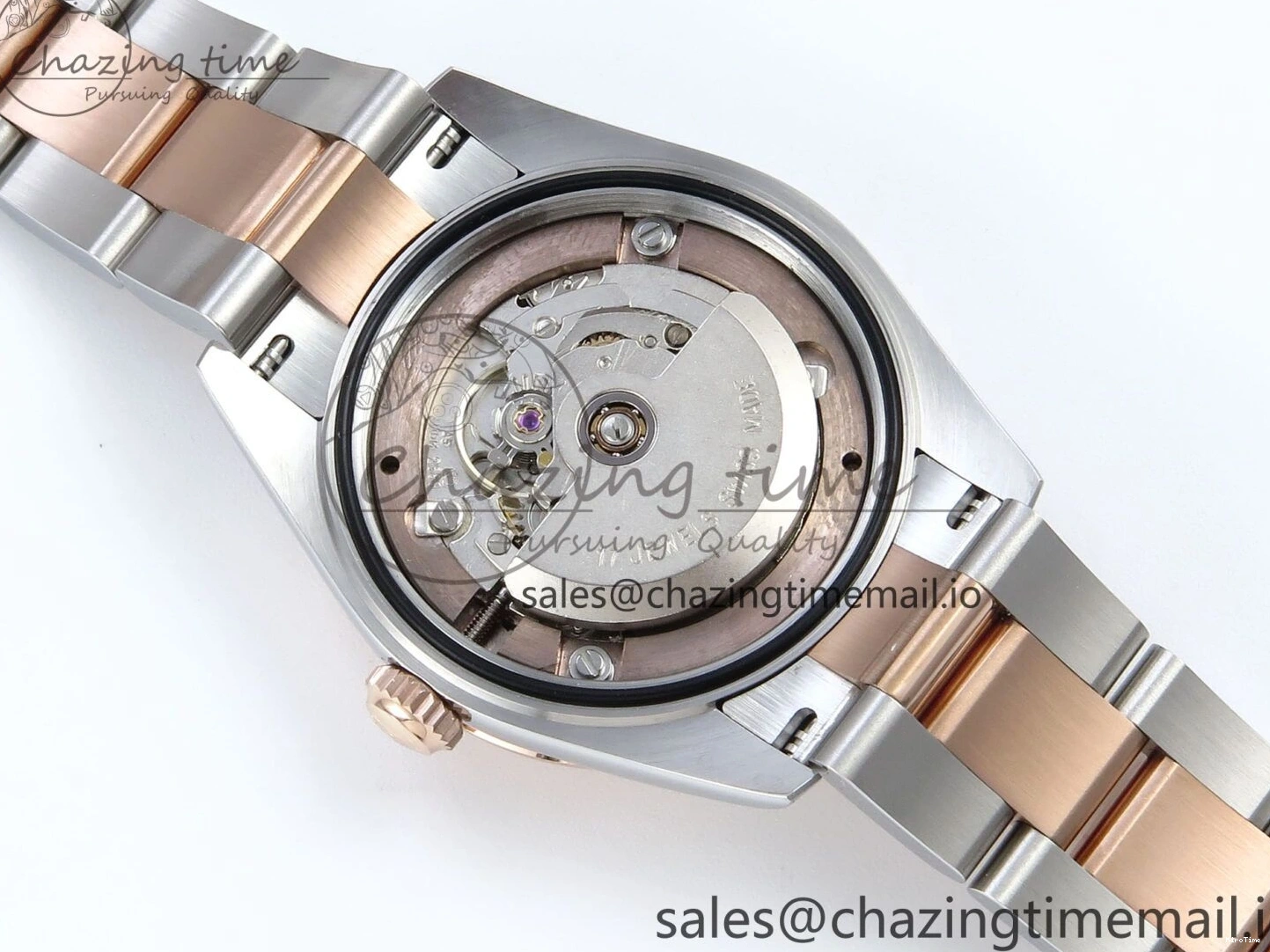 MiroTime 0218 DateJust 31 278271 ARF 1:1 Best Edition 904L Steel Purple Roman Diamonds Dial on SS RG Oyster Bracelet ETA TechFriendly 523